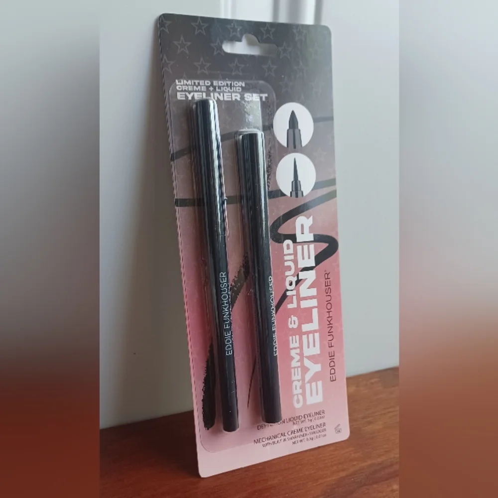 EDDIE FUNKHOUSER CREME & LIQUID EYELINER SET BLACK/NOIR